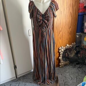 SHEIN Colorful Striped Maxi Dress